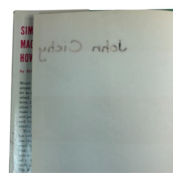 VTG 1959 "Simple Machines And How They Work" By Elizabeth Sharp FIRST PRINTING! - Picture 11 of 16